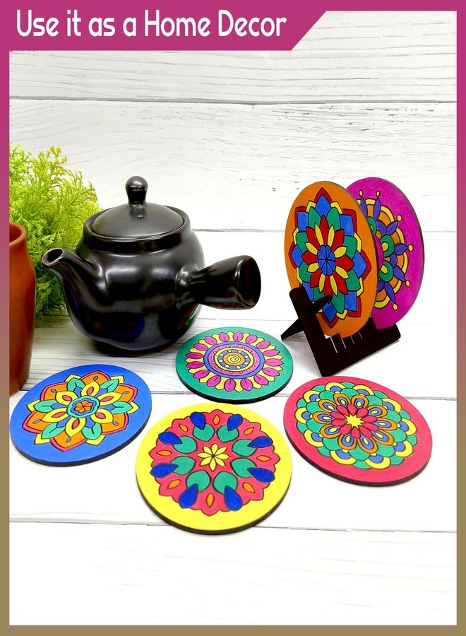 SOLOBOLO Mandala Art kit for Kids Adults,Indian Art Forms Kits,Art & Craft kit Birtday Return Gift for Girls 9-12 12-15,Coloring & Painting kit Using Water Brush | Pack of 2 - Image 3
